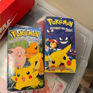 Pokémon VHS Boxes with Pikachu and Friends French